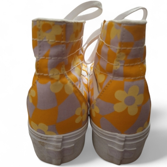 Vans Yellow and White Floral High-Top Sneakers - Picture 4 of 7